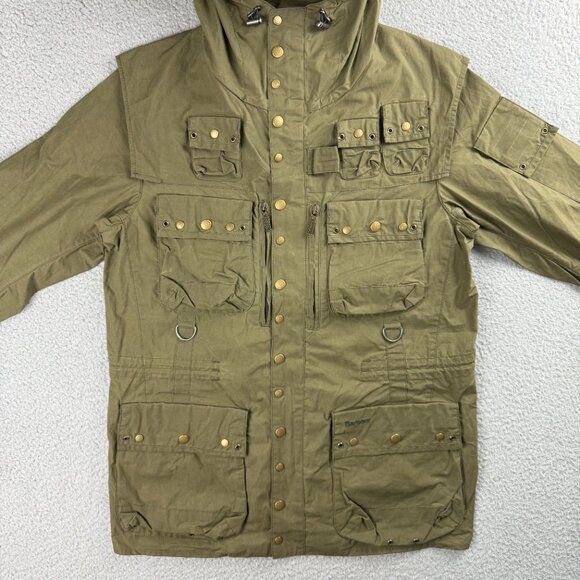 Barbour To Ki To Jacket Mens Medium M Green Inaka Field Utility Military SAMPLE - Picture 2 of 12